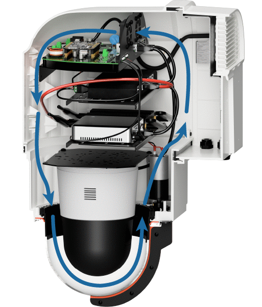 X Stream designs X|Rain EV outdoor climate controlled PTZ camera enclosure solution for rainy biomes