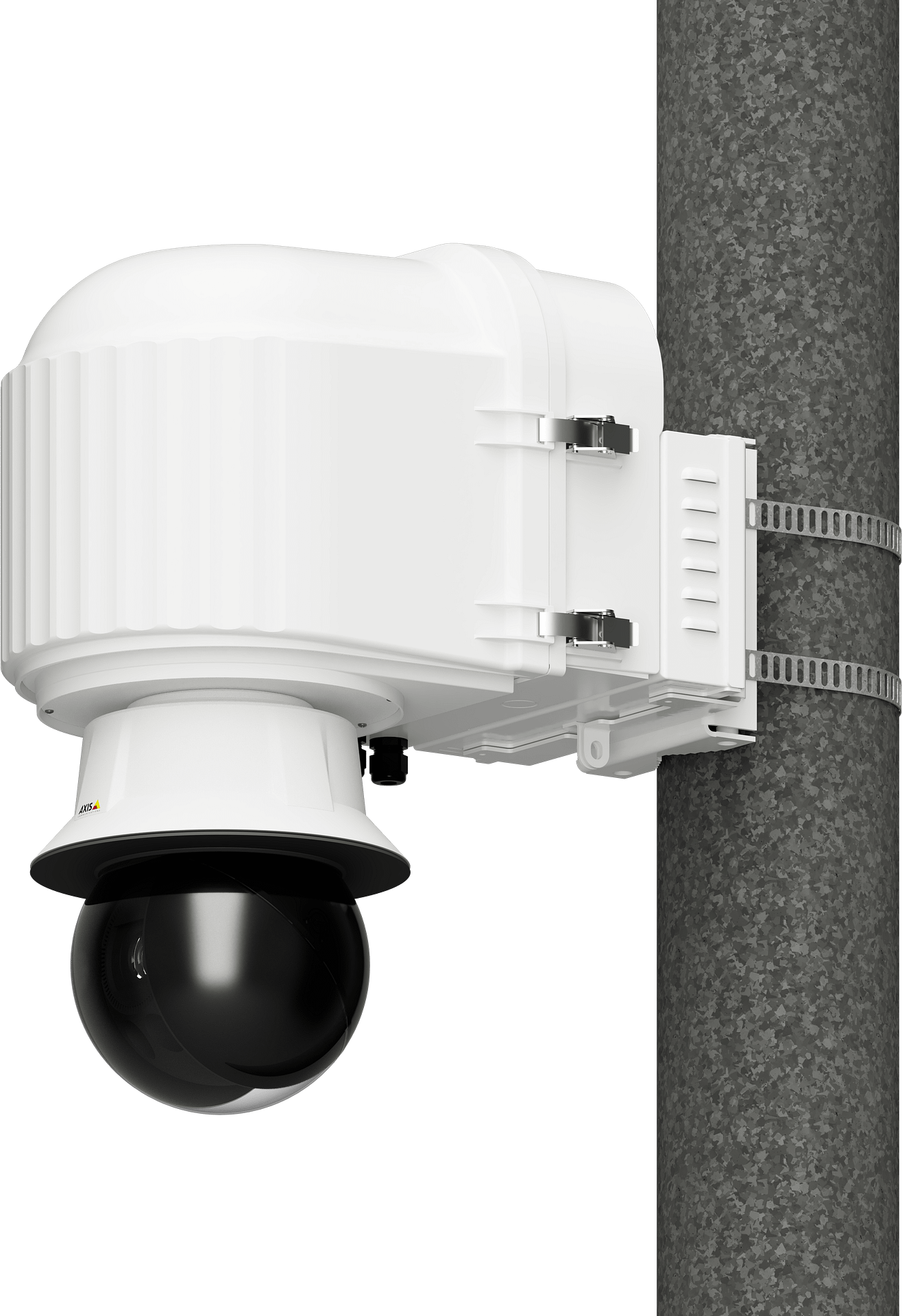 Axis Q6315-LE PTZ Network Camera Mounted to the X|Cold Self Cooling Enclosure System Mounted to a Pole 