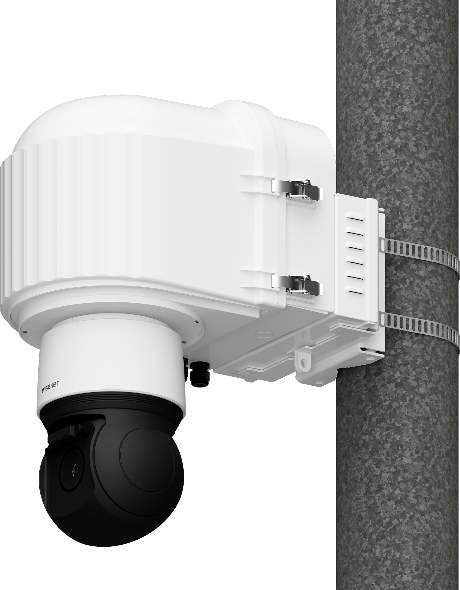 Axis Q6135-LE Camera Mounted to the X|Cold Self Cooling Enclosure System Mounted to a Pole 