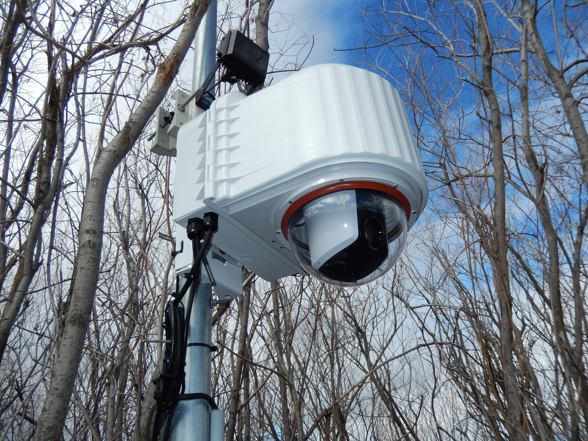 XHeat Climate Controlled PTZ Camera Housing System For Extreme Cold Conditions Installed Overlooking A Long Eared Owl Nest In Missoula Montana 