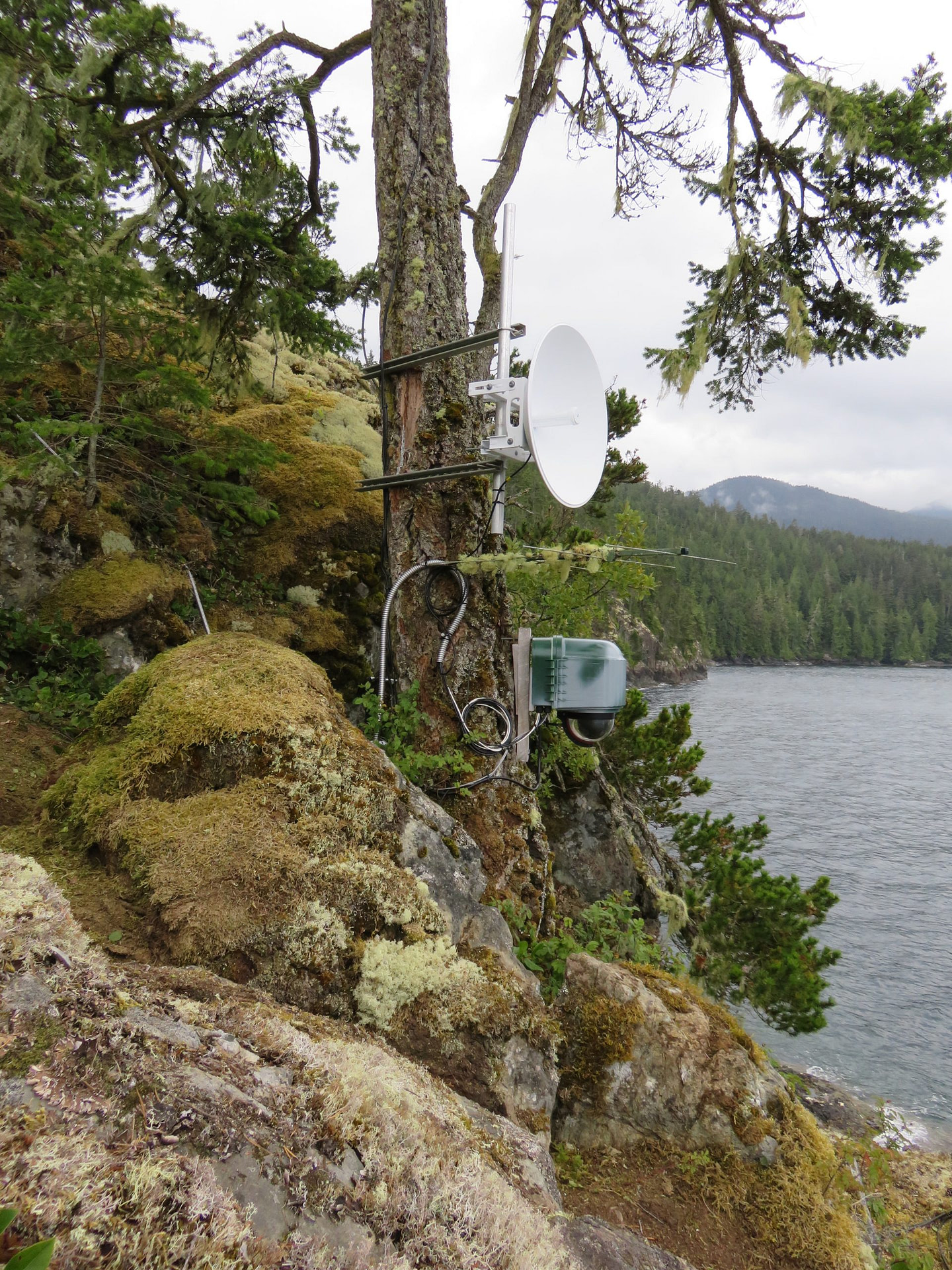 XRain Self Wiping Camera Enclosure System Installed At Critical Point Overlooking Resident Orcas In Robson Bight Ecological Reserve In BC Canada 