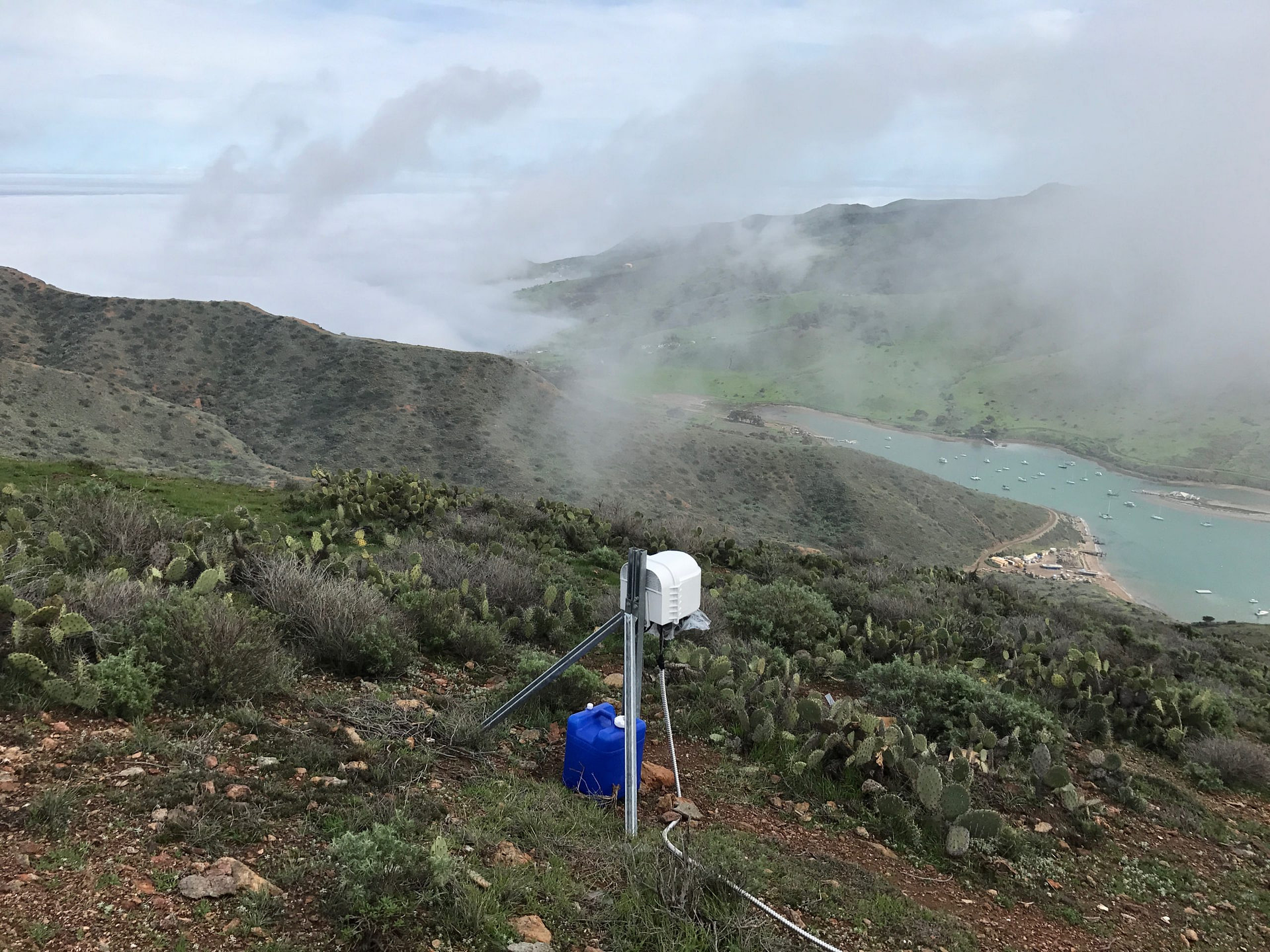 XClear Self Cleaning Camera Enclosure System Installed On Catalina Island Overlooking Two Harbors 